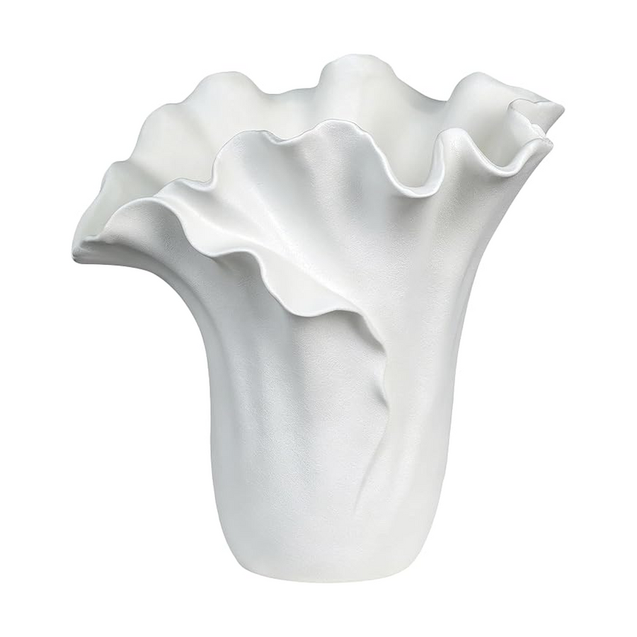 Bloomingville Ruffled Stoneware Vase