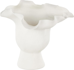 White Floral Ceramic Vase