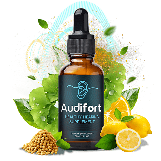 Audifort bottle and product ingredients supplied by the provider
