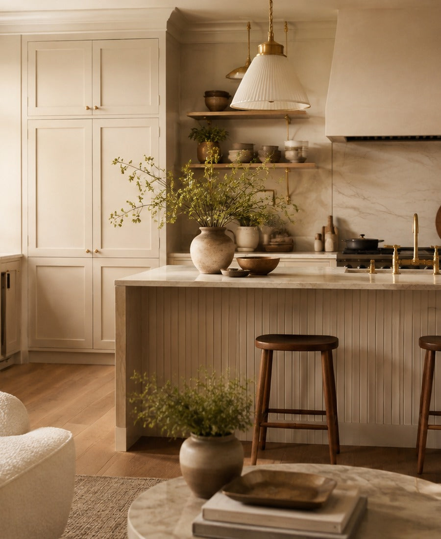 Warm kitchen with useful everyday upgrades