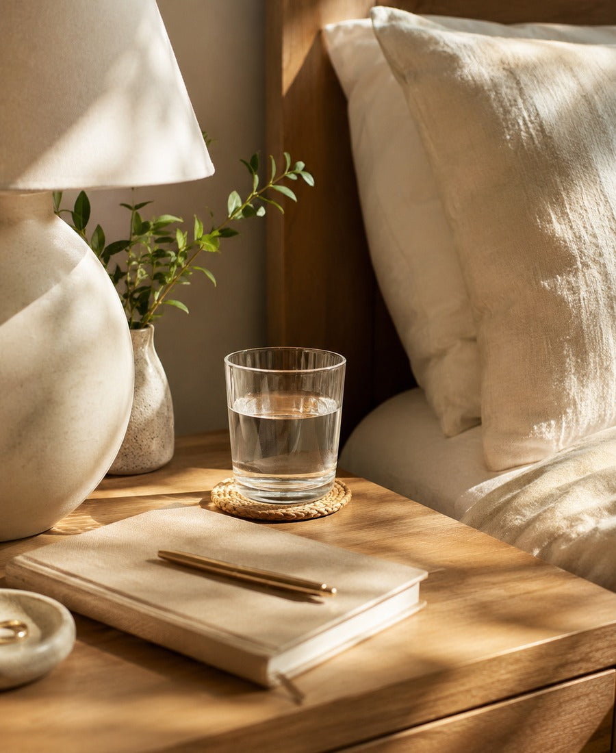 Calm daily wellness routine in natural light